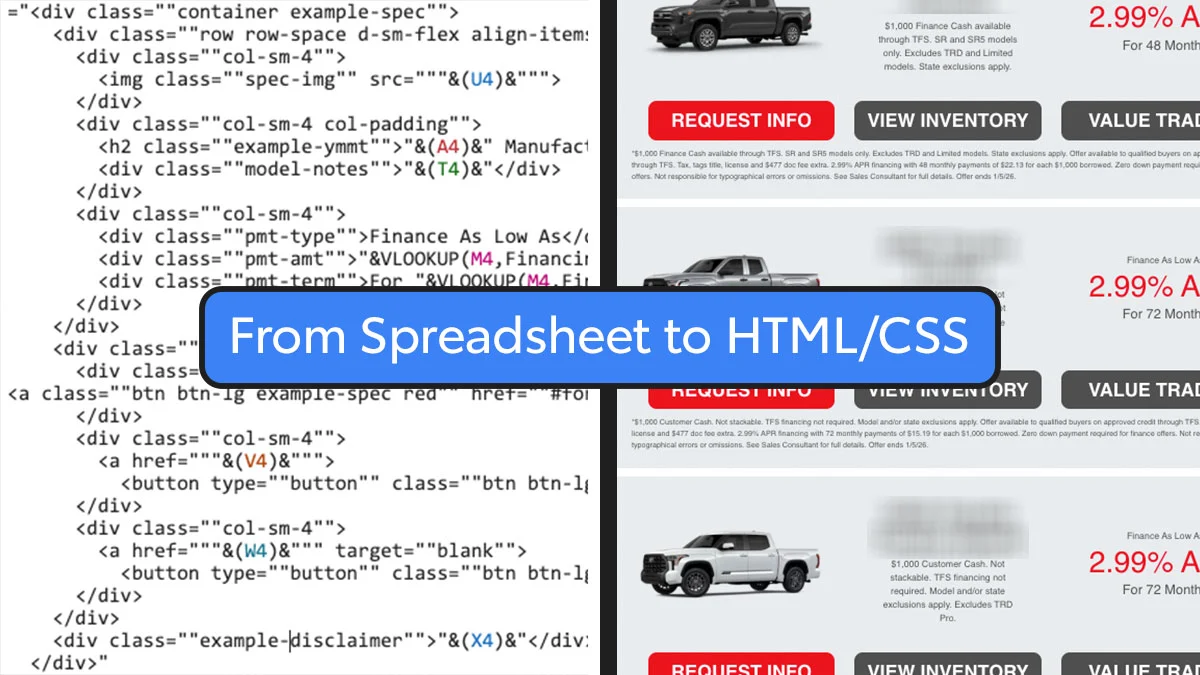 Automated Specials Landing Page Generator