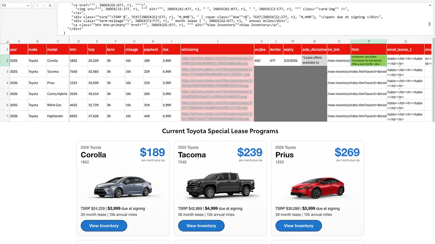 Spreadsheet-Driven Promo Generators screenshot